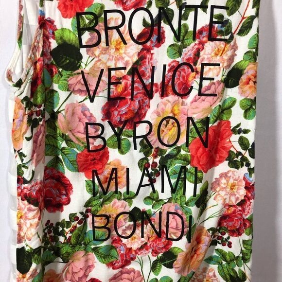 Minkpink Floral Tank Sleeveless Crew Neck Top - Picture 4 of 5